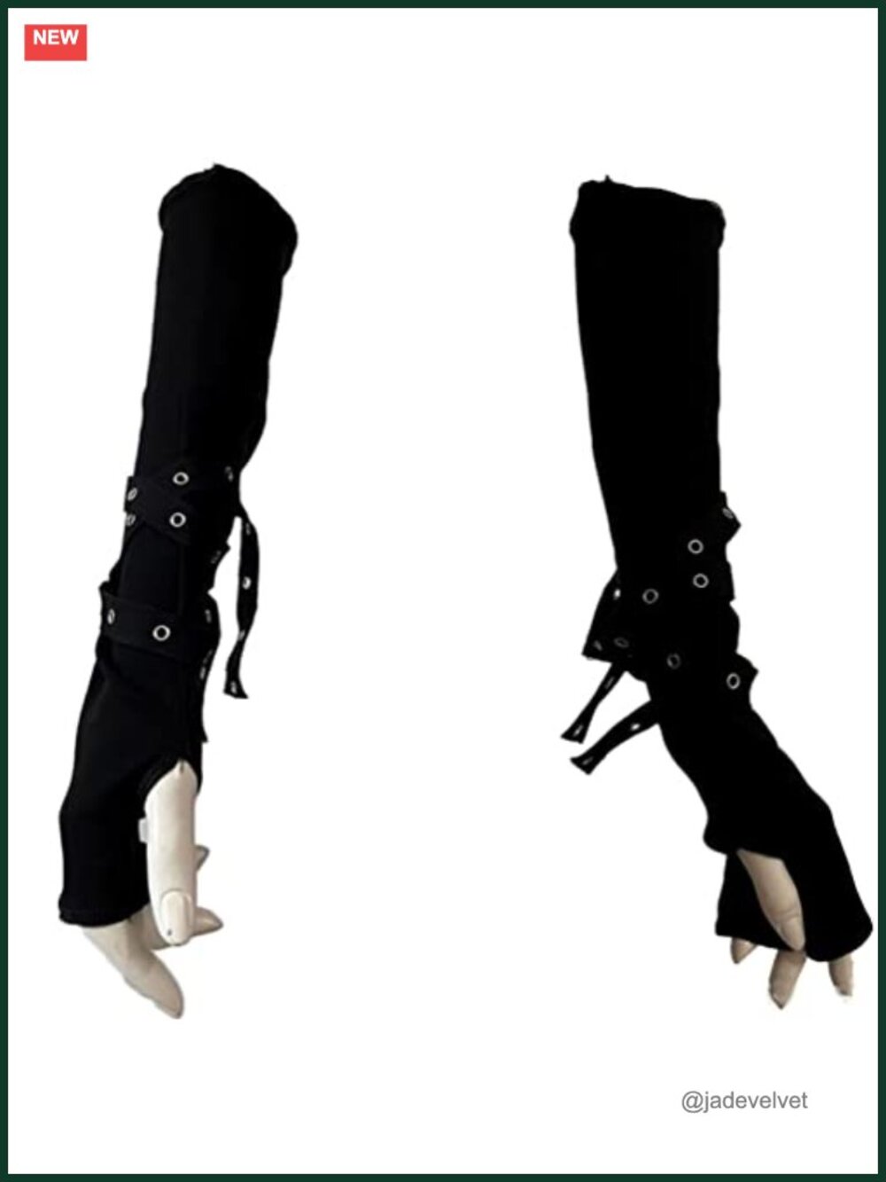 Fingerless Arm Warmers Gothic Steampunk Cosplay Buckle